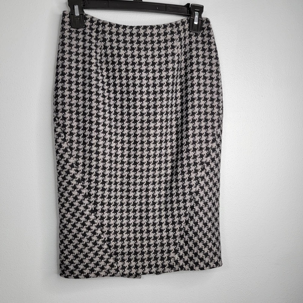 2 Brooks Brothers Pencil Straight Skirt Houndstooth Mini Short R